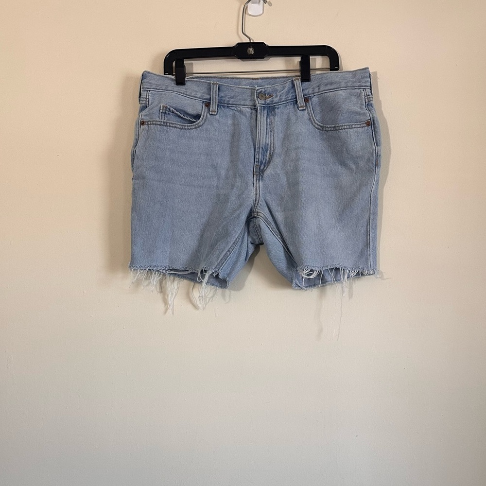 GAP Cut Off Boot Cut High rise Denim Shorts size 12 petite